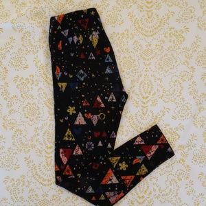 LuLaRoe Leggings Black Shapes One Size